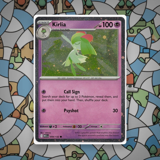 Pokemon Kirlia 059/132 Mega Evolution Reverse Holo NM - CIL-000526