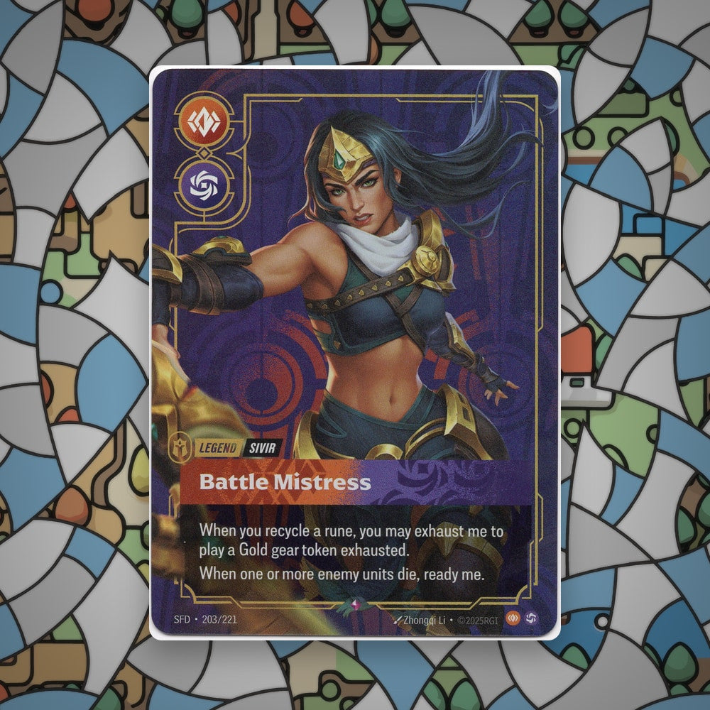 Riftbound LoL Spiritforged Sivir Battle Mistress SFD 203/221 Rare Foil NM - CIL-000506