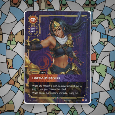 Riftbound LoL Spiritforged Sivir Battle Mistress SFD 203/221 Rare Foil NM
