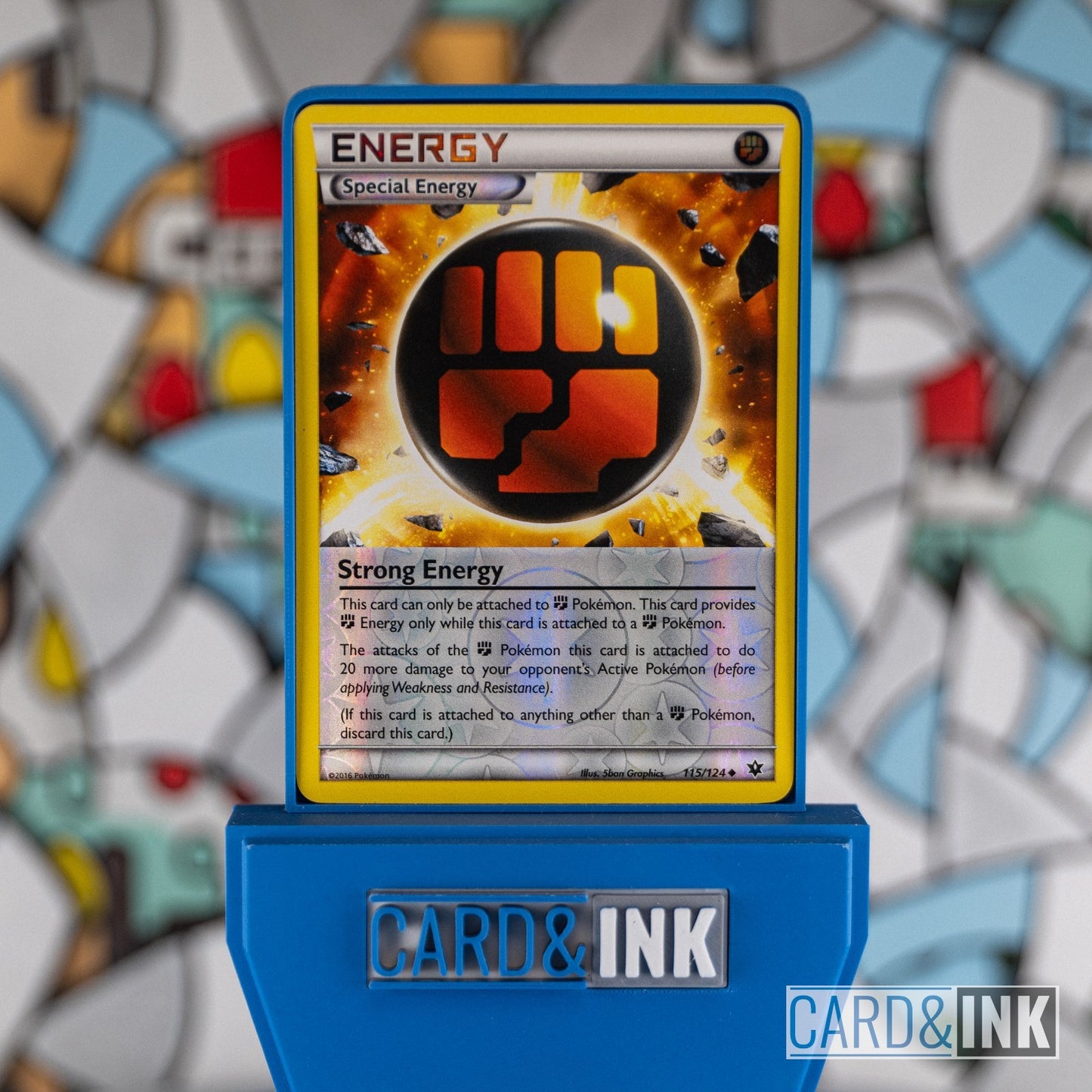 Strong Energy Reverse Holo 115/124 Fates Collide Pokemon Card LP - CIL-000046