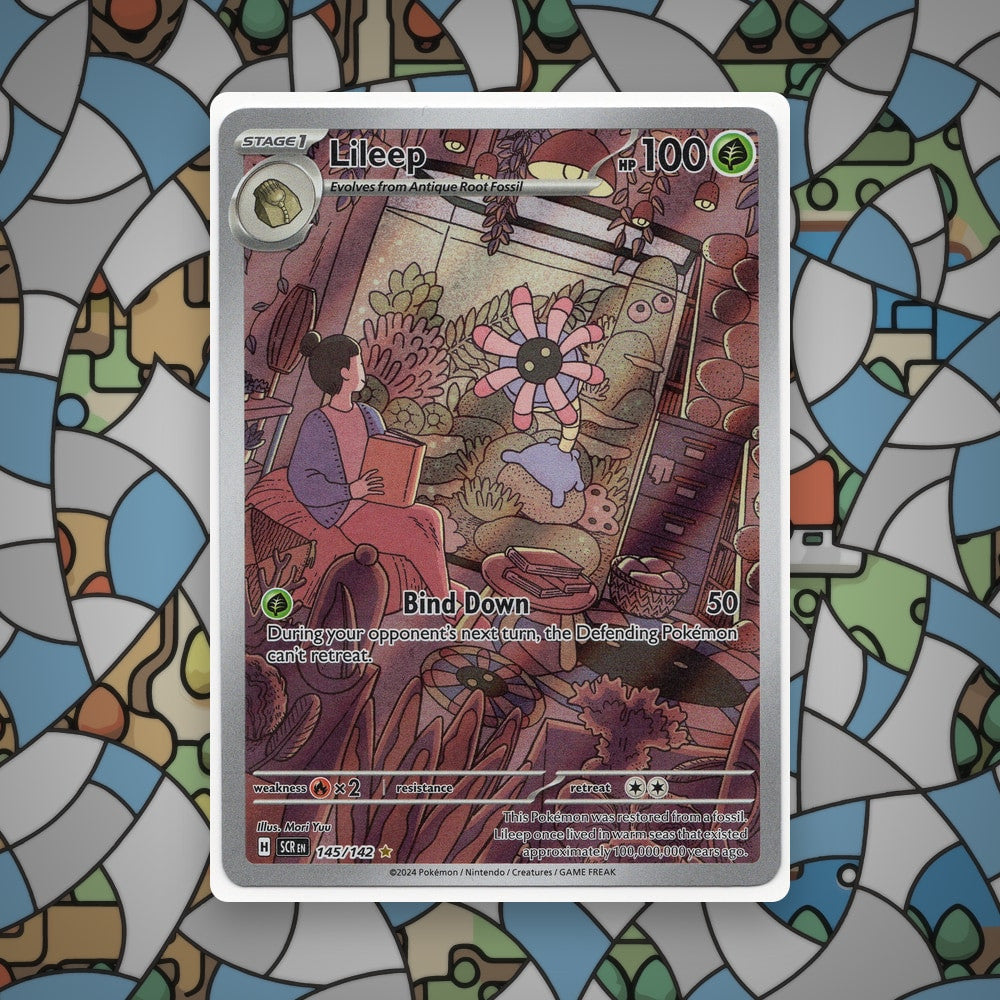 Pokemon Lileep 145/142 Stellar Crown Illustration Rare NM - CIL-000515