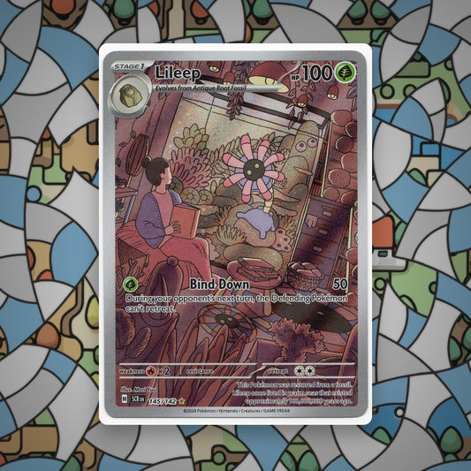 Pokemon Lileep 145/142 Stellar Crown Illustration Rare NM - CIL-000515