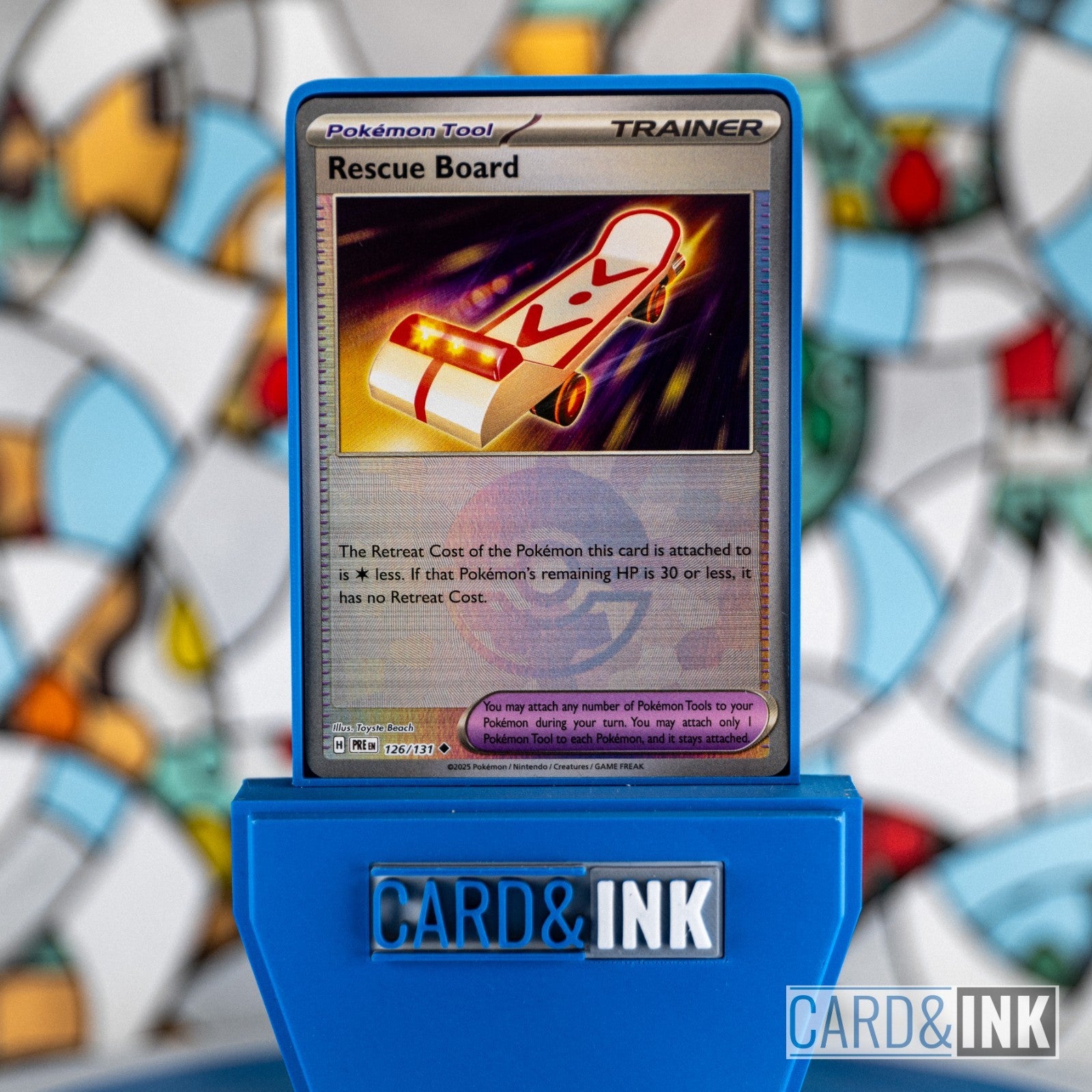 Rescue Board Pokeball Reverse [126/131] (Prismatic Evolutions) cardandink - CIL-000165