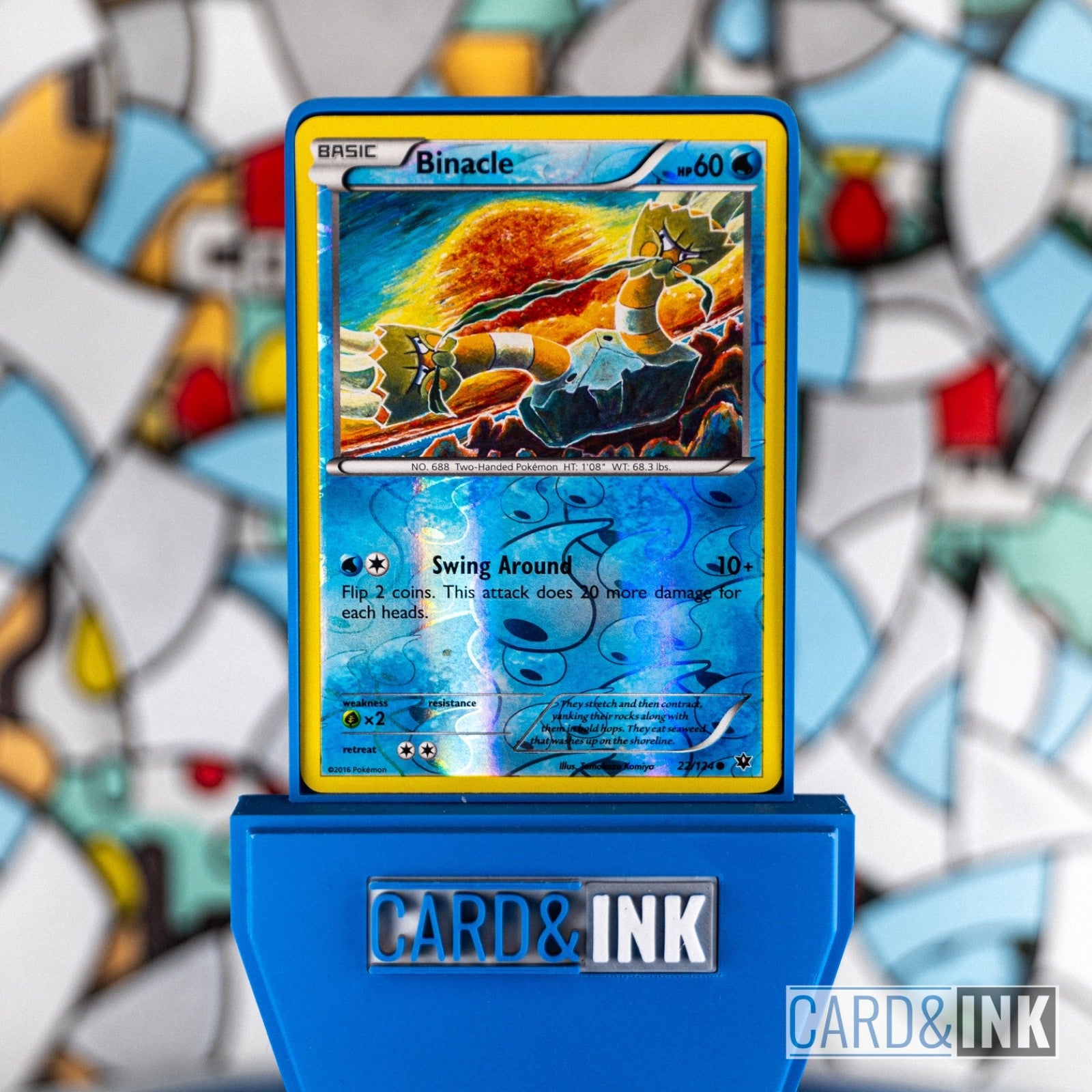 Binacle Reverse Holo 22/124 XY Fates Collide Pokemon Card MP - CIL-000166