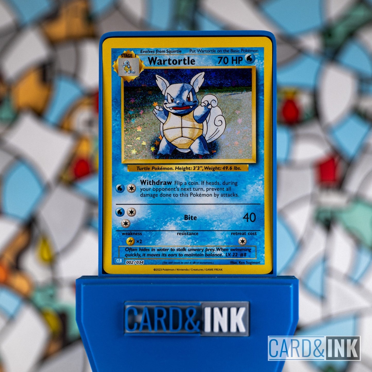 Wartortle Holo 002/034 TCGC Blastoise Deck Pokemon Card NM - CIL-000012