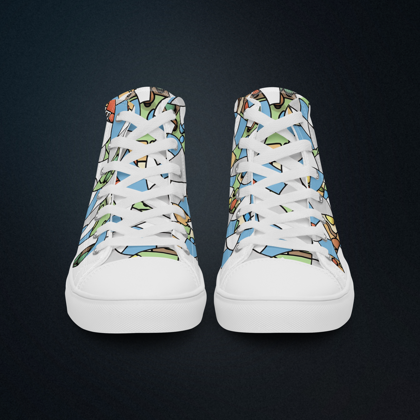 Card & Ink High Top Canvas Shoes - front